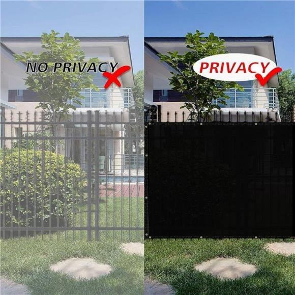 4' x 50' Black Stock Size Fence Privacy Screen Windscreen 160 GSM Commercial - Picture 4 of 4